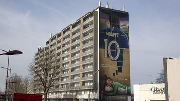 El mural de Mbapp&eacute; en Bondy. 