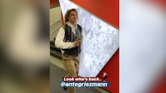 El curioso gesto de Griezmann en el túnel del Wanda