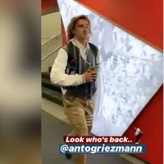 ¿Lo hizo aposta? El gesto de Griezmann en el túnel del Wanda