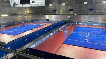 Pistas del World Padel Tour en el Madrid Arena.