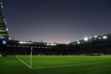 Vista general del King Power Stadium en el partido entre Leicester City y Everton.
