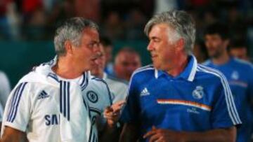 Mourinho y Ancelotti, en agosto de 2013.