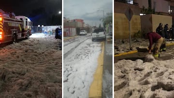 Granizada en Tecámac, hoy 10 de abril: Así se pintaron las calles de blanco, tras las fuertes lluvias