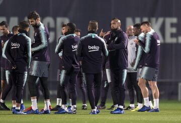 Atlético de Madrid - Barcelona: Entrenamientos previos