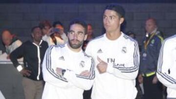 Carvajal, con Cristiano Ronaldo.