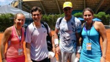 Carolina Navarro, David Ferrer, Rafa Nadal y Cecilia Reiter. 