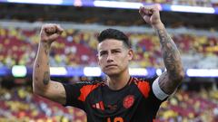 Santa Clara (United States), 02/07/2024.- Colombia midfielder James Rodriguez walks off the field at the end of the CONMEBOL Copa America 2024 group D soccer match between Brazil and Colombia, in Santa Clara, California, USA, 02 July 2024. (Brasil) EFE/EPA/JOHN G. MABANGLO
