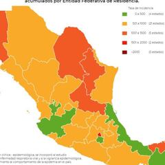 Mapa, muertes y casos de coronavirus en México por estados hoy 12 de noviembre