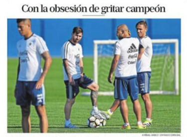 La prensa argentina mete presión: "Ganar es lo único"