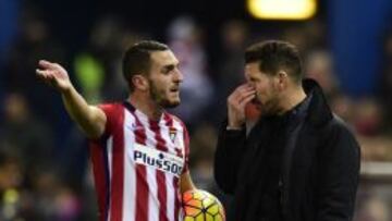 Koke y Simeone.