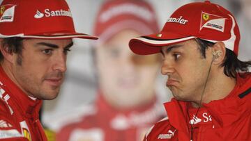 Alonso y Massa, en 2012. 