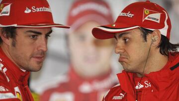 Alonso y Massa, en 2012.