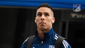 La emoción de Mateo García en su debut en El Campín con Millonarios