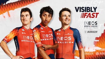 Egan Bernal y la nueva indumentaria del Ineos para 2023