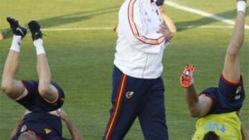 Torres, Cesc, Piqué y Arbeloa, las ausencias en el entreno de España