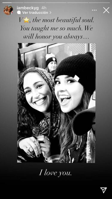 Becky G comparte mensaje tras el fallecimiento de la hermana de su novio Sebastian Lletget