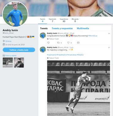 Desde el anuncio oficial del Real Madrid tambi¨¦n podemos encontrarle en Twitter.