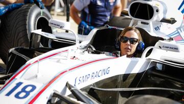 WILLIAMS Claire (gbr), Deputy Team Principal, seating in the Williams f1 Mercedes FW41, during pitstop practices during the 2018 Formula One World Championship, Grand Prix of England from july 5 to 8, in Silverstone, Great Britain -  *** Local Caption *** .