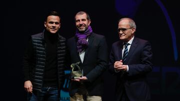 Roque Mesa, David Espinar y Marcelino Maté, en la Gala del Deporte de Radio Valladolid.