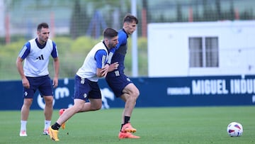 Entrenamiento de Osasuna en Tajonar.