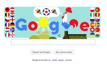 La Eurocopa 2016 de Francia en un doodle
