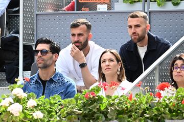 Borja Mayoral durante el partido de Carlos Alcaraz en el Mutua Madrid Open.