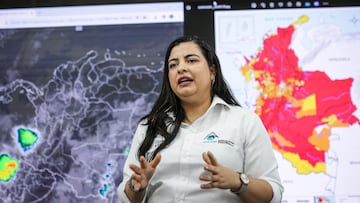 Ghisliane Echeverry Priet se refiere a las lluvias en Colombia.