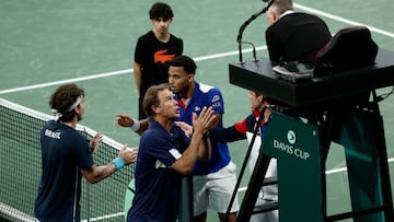 Arthur Fils y Thiago Seyboth hablan tras el partido.
