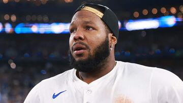 TORONTO, ONTARIO - OCTOBER 20: Vladimir Guerrero Jr. #27 of the Toronto Blue Jays looks on after winning game seven of the American League Championship Series against the Seattle Mariners at the Rogers Centre on October 20, 2025 in Toronto, Ontario. Vaughn Ridley/Getty Images/AFP (Photo by Vaughn Ridley / GETTY IMAGES NORTH AMERICA / Getty Images via AFP)