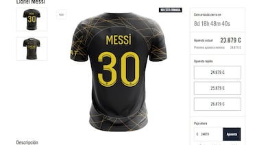 Subastan la camiseta que us Lionel Messi con el PSG ante Cristiano