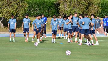 Entrenamiento de la UD Almería. Temporada 2024-25.