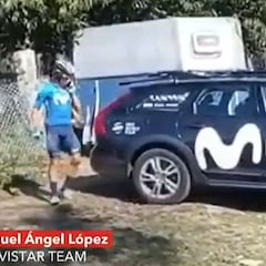 Miguel Ángel López, tercero de La Vuelta, abandona sin problemas físicos aparentes