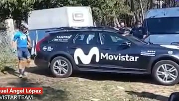 Miguel ?ngel L車pez, tercero de La Vuelta, abandona sin problemas f赤sicos aparentes