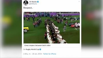 "Respect": los All Blacks quieren que el mundo vea este gesto de su selección honrando el rugby