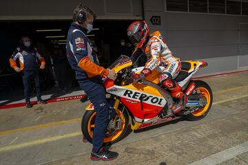 El piloto nacido en Cervera ha realizado un test privado  en el Circuit de Barcelona-Catalunya, es su primer entrenamiento tras la grave lesión que sufrió. La moto utilizada ha sido la RC213V-S, un modelo de Honda imilar a una auténtica MotoGP que entrega una potencia de 215 CV a 10.500 rpm y pesa 160 kilogramos.