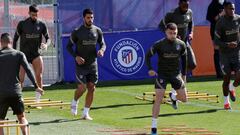 Luis Su&aacute;rez, durante el entrenamiento del Atl&eacute;tico.