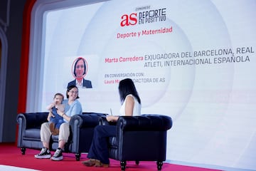 Marta Corredera, exjugadora de fútbol de Barcelona, Real Madrid, Atlético de Madrid e internacional con España charla con Laura Martín, redactora de AS. 