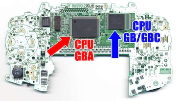 game boy advance placa base cpu