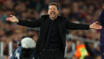 Soccer Football - Copa del Rey - Semi Final - Second Leg - FC Barcelona v Atletico Madrid - Spotify Camp Nou, Barcelona, Spain - March 3, 2026 Atletico Madrid coach Diego Simeone reacts REUTERS/Albert Gea