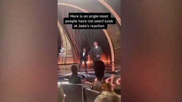 La reacción de Jada en su asiento tras la bofetada de Will Smith