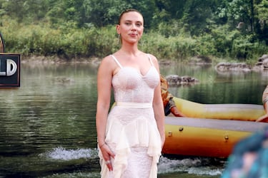 Scarlett Johansson posa en la alfombra roja de 'Jurassic World: El renacer' en el Lincoln Center, Nueva York.