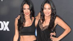 The Bella Twins en el 20&deg; Anniversario de la WWE en el Staples Center, California. Octubre 04, 2019.