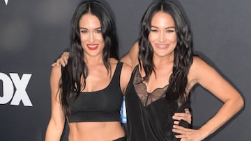 The Bella Twins en el 20&deg; Anniversario de la WWE en el Staples Center, California. Octubre 04, 2019.