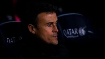 Luis Enrique, en el banquillo del Camp Nou.