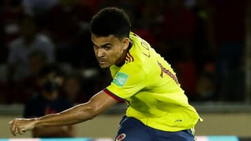 Luis Díaz durante el partido de la Selección Colombia ante Venezuela por la última fecha de las Eliminatorias rumbo a Qatar 2022.