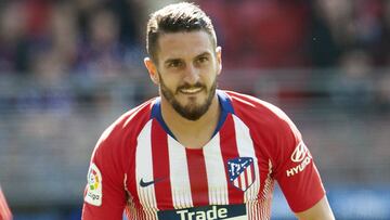 Koke, ayer en Ipurua, donde llegó a los 280 partidos con el Atlético.