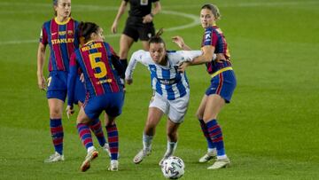 El Espanyol, en su partido en el Camp Nou.
