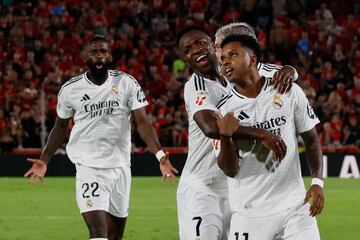 Rodrygo celebró así el gol del Madrid.