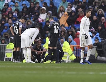 Franco Vázquez after colliding with Modric