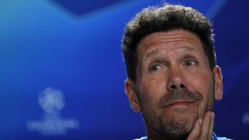 Simeone en rueda de prensa.